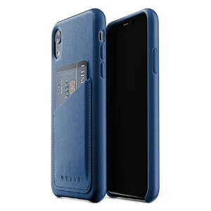 Кожаный чехол с отделением для карт MUJJO Full Leather Wallet Case Monaco Blue для iPhone XR - Фото 2