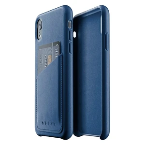 Кожаный чехол с отделением для карт MUJJO Full Leather Wallet Case Monaco Blue для iPhone XR MUJJO-CS-104-BL - Фото 1