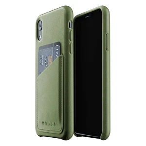 Кожаный чехол с отделением для карт MUJJO Full Leather Wallet Case Olive для iPhone XR - Фото 2