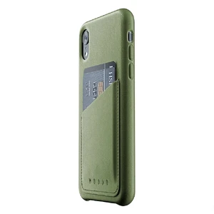 Кожаный чехол с отделением для карт MUJJO Full Leather Wallet Case Olive для iPhone XR - Фото 3