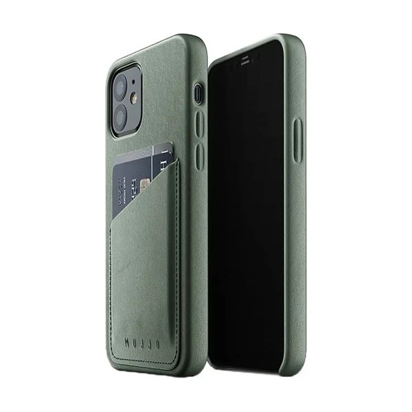 Кожаный чехол MUJJO Full Leather Wallet Case Slate Green для iPhone 12 | 12 Pro в Николаеве