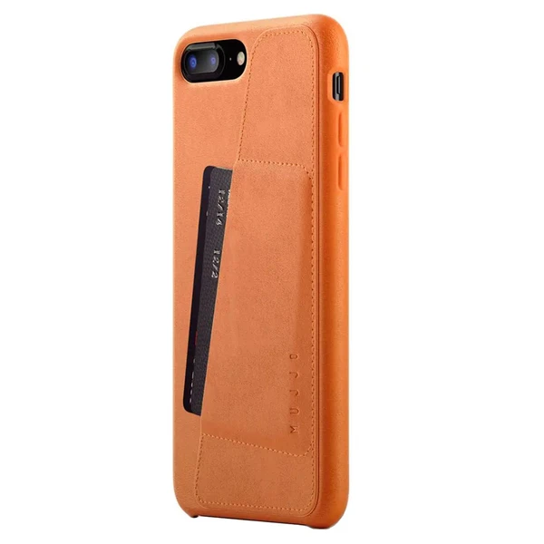 Шкіряний чохол з відділенням для карт MUJJO Full Leather Wallet Case Tan для iPhone 8 Plus | 7 Plus