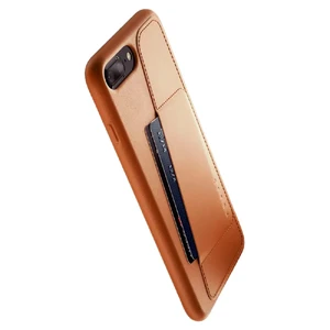 Кожаный чехол с отделением для карт MUJJO Full Leather Wallet Case Tan для iPhone 8 Plus | 7 Plus - Фото 2