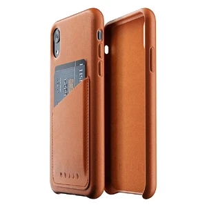 Кожаный чехол с отделением для карт MUJJO Full Leather Wallet Case Tan для iPhone XR