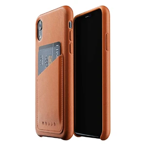 Шкіряний чохол з відділенням для карт MUJJO Full Leather Wallet Case Tan для iPhone XR - Фото 2