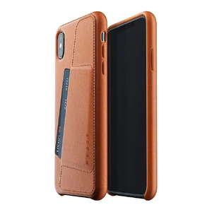 Кожаный чехол с отделением для карт MUJJO Full Leather Wallet Case Tan для iPhone XS Max - Фото 2