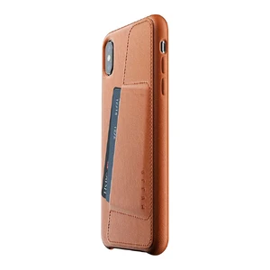 Кожаный чехол с отделением для карт MUJJO Full Leather Wallet Case Tan для iPhone XS Max - Фото 3