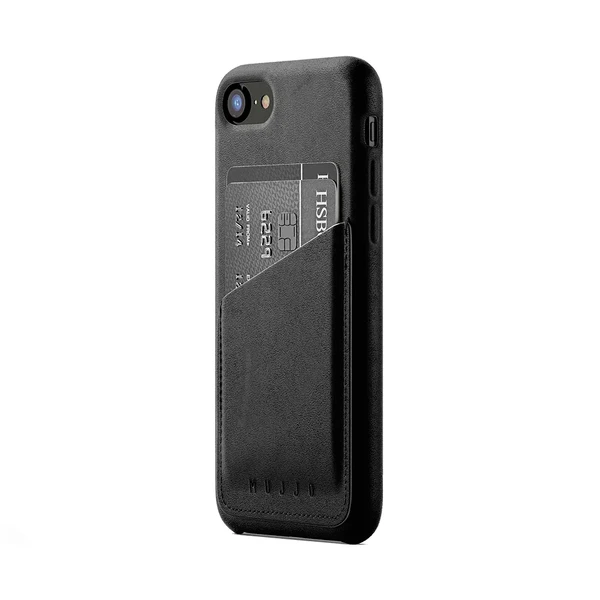 Шкіряний чохол з відділенням для карт MUJJO Leather Wallet Case Black для iPhone SE 3 | SE 2 | 8 | 7 у Кропивницькому