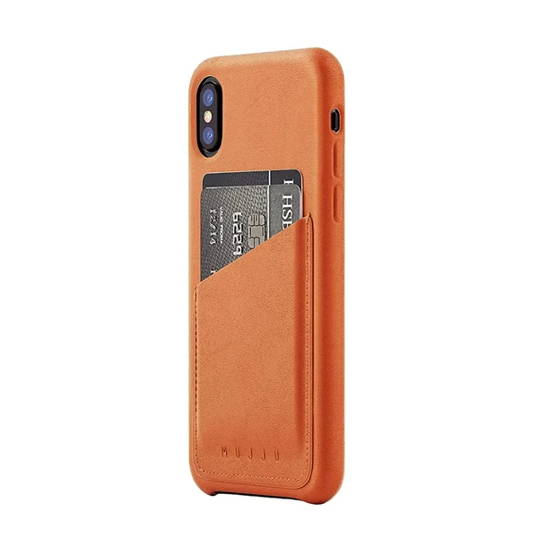 Шкіряний чохол MUJJO Leather Wallet Case Tan для iPhone X | XS
