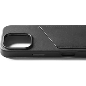 Черный кожаный чехол-кошелек Mujjo Full Leather MagSafe для iPhone 16 Pro - Фото 2