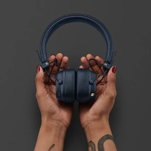 Беспроводные Bluetooth-наушники с микрофоном Marshall Major V Midnight Blue - Фото 7