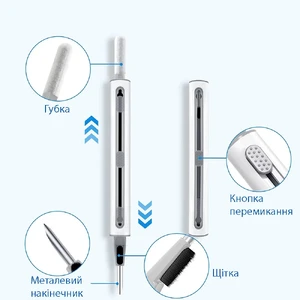 Набір 3 в 1 для чищення навушників AirPods зі щіткою, спонжем та металевим пером | iLoungeMax Cleaning - Фото 7