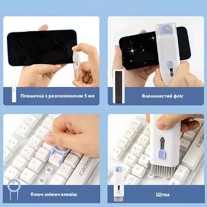 Набір щіток для очищення iPhone | iPad | MacBook | AirPods | iLoungeMax 7-in-1 - Фото 4