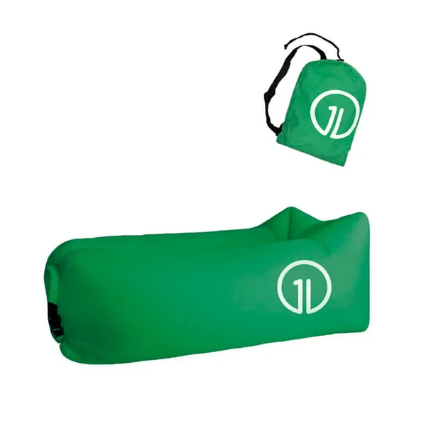 Надувний шезлонг (Ламзаки) iLoungeMax Темно-Зелений (Pine Green) (з кишенею)