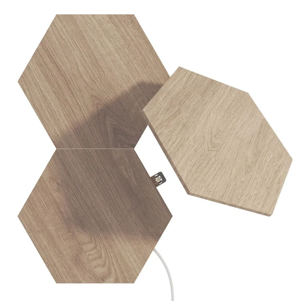 Додаткові модулі Nanoleaf Elements Wood Look Hexagons Starter Kit Apple HomeKit (3 модуля)
