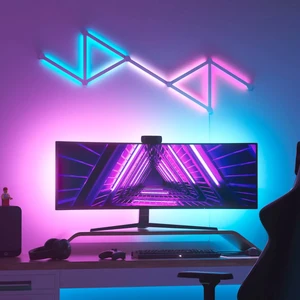 Розумна система освітлення Nanoleaf Lines Smarter Kit Apple HomeKit Multicolor (9 панелей) - Фото 9