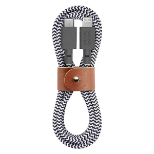 Зарядный кабель Native Union Belt Cable Zebra USB-C to Lightning 1.2m для iPhone | iPad BELT-KV-CL-ZEB-2 - Фото 1