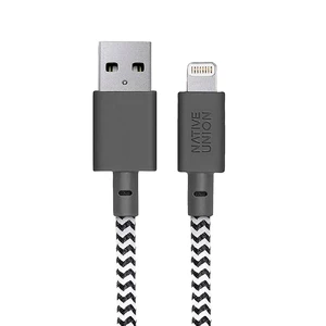 Плетеный кабель Native Union Belt Cable Zebra Lightning to USB 1.2m - Фото 2