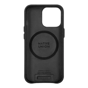 Кожаный чехол-накладка Native Union CLIC Classic MagSafe Black для iPhone 13 Pro (Уценка) - Фото 2