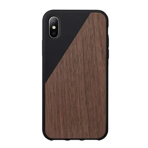 Дерев'яний чохол Native Union CLIC Wooden Black | Walnut Wood для iPhone X | XS
