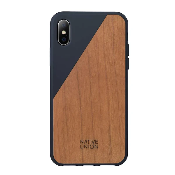 Дерев'яний чохол Native Union CLIC Wooden Marine | Cherry Wood для iPhone X | XS