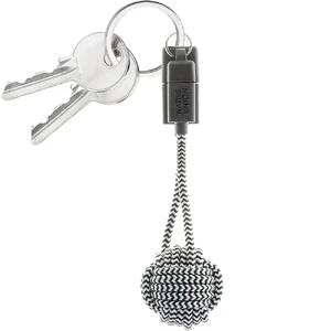 Нейлоновий брелок-кабель Native Union KEY Cable Zebra Lightning to USB