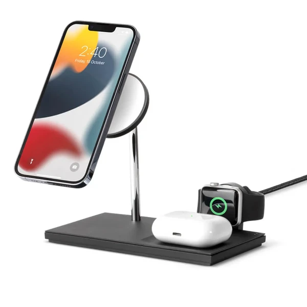 Бездротовий зарядний пристрій Native Union Snap 3 in 1 MagSafe для iPhone | AirPods | Apple Watch (US+адаптер)