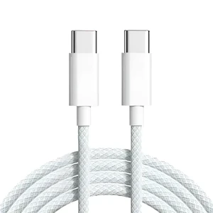 Нейлоновий кабель Type-C to Type-C для швидкої зарядки PD 20W | iLoungeMax Fast Charge Grey (1m)