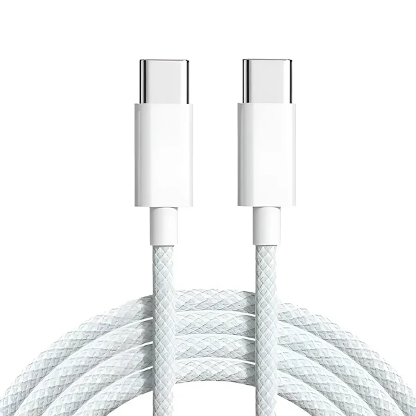 Нейлоновий кабель Type-C to Type-C для швидкої зарядки PD 20W | iLoungeMax Fast Charge Grey (1m)