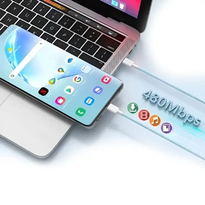 Нейлоновый кабель Type-C для Type-C для быстрой зарядки PD 20W | iLoungeMax Fast Charge Purple (1m) - Фото 5