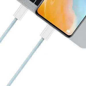 Нейлоновий кабель Type-C to Type-C для швидкої зарядки PD 20W | iLoungeMax Fast Charge Grey (1m) - Фото 3