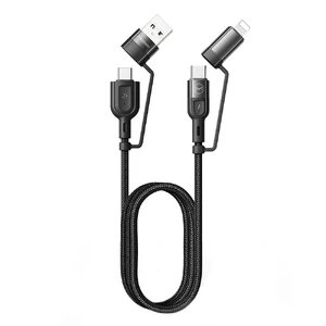 Нейлоновий кабель Mcdodo Data Cable 4-in-1 USB-C/Lightning 60W для швидкої зарядки 1.2m