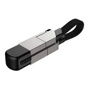 Нейлоновий кабель 6-в-1 для швидкої зарядки iLoungeMax Multi Fast Type-C to Lightning 60W 0.15m