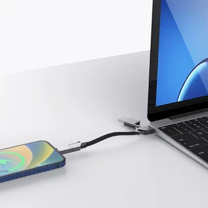 Нейлоновый кабель 6-в-1 для быстрой зарядки iLoungeMax Multi Fast Type-C to Lightning 60W 0.15m - Фото 8