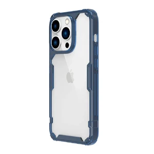 Прозрачный чехол Nillkin Nature TPU Pro Blue для iPhone 14 Pro - Фото 3