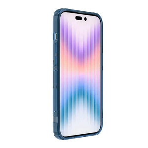 Прозрачный чехол Nillkin Nature TPU Pro Blue для iPhone 14 Pro - Фото 5
