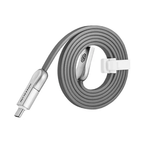Плоский кабель Nillkin Plus III Grey USB to Micro-USB | USB Type-C 1m 6305173 - Фото 1