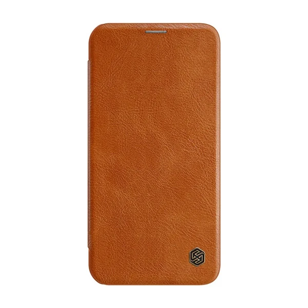 Шкіряний чохол-книжка Nillkin Qin Leather Case Brown для iPhone 12 | 12 Pro