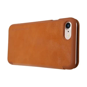 Кожаный чехол-книжка Nillkin Qin Brown для iPhone SE 3 | SE 2 | 8 | 7 - Фото 4