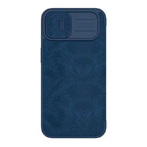 Кожаный чехол-книжка Nillkin Qin Pro Leather Case Blue для iPhone 14 Plus - Фото 2