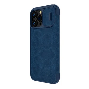 Кожаный чехол-книжка Nillkin Qin Pro Leather Case Blue для iPhone 14 Pro - Фото 4