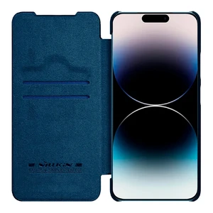 Кожаный чехол-книжка Nillkin Qin Pro Leather Case Blue для iPhone 14 Pro - Фото 5