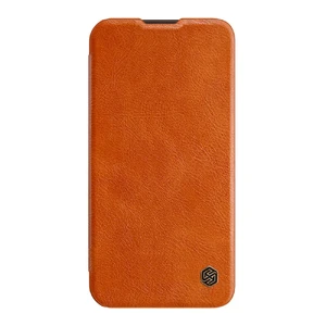 Кожаный чехол-книжка Nillkin Qin Pro Leather Case Brown для iPhone 14 Plus 6902048248984 - Фото 1