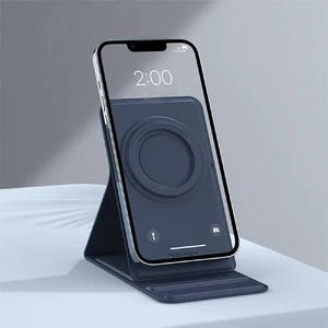 Магнитная подставка Nillkin SnapBase MagSafe Leather Blue для iPhone 15 | 14 | 13 | 12 - Фото 4