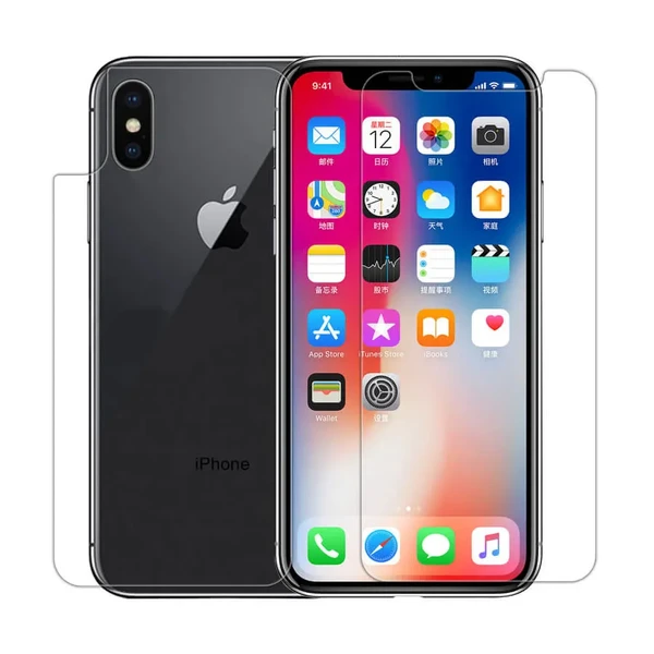 Передня + задня захисна плівка Nillkin Super Clear Anti-Fingerprint Whole Set для iPhone X | XS