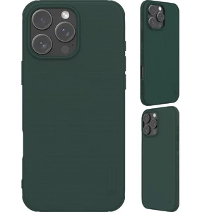 Темно-зеленый матовый чехол Nillkin Frosted Shield Pro для iPhone 16 Pro - Фото 8