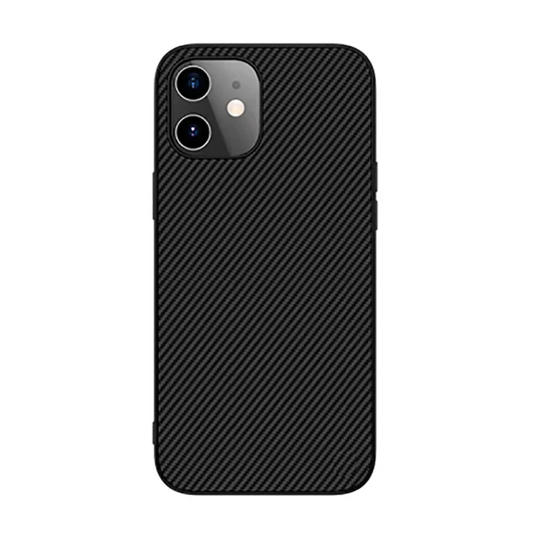 Черный силиконовый чехол Nillkin Synthetic Fiber для iPhone 12 | 12 Pro в Хмельницком