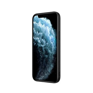 Черный силиконовый чехол Nillkin Synthetic Fiber для iPhone 12 Pro Max - Фото 2
