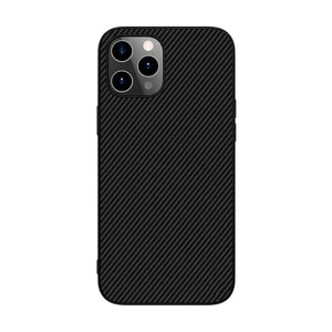 Чорний силіконовий чохол Nillkin Synthetic Fiber для iPhone 12 Pro Max