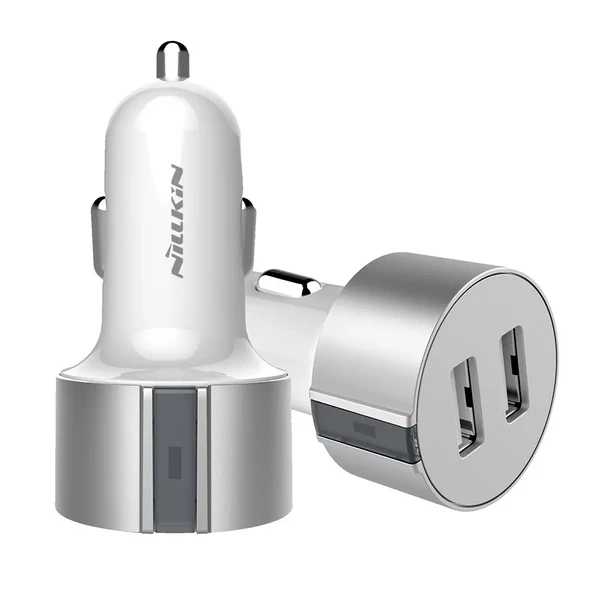 Автозарядка Nillkin Vigor Dual Port USB Silver